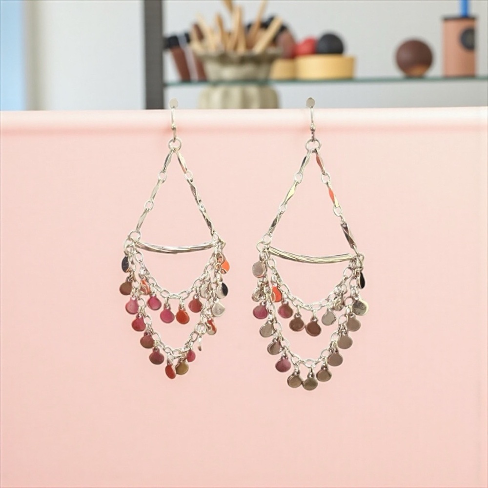 Elegant Silver Chandelier Earrings